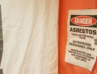 Photo of Asbestos Abatement Warning Sign